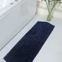 Waterford Soft Tufted Cotton Bath Rug Runner
 22" x 66" Navy