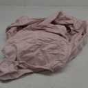 MooMee Fitted Bottom Sheet Only 100% Washed Cotton Linen Like Textured Breathable Durable Soft Comfy Deep Pocket Fits Mattress up to 17" (Greyish Pink, Twin)