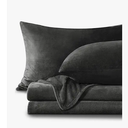 BEDELITE Sheets Queen Size Dark Grey - Super Soft Fleece Sheets Set Fluffy Extra Plush, 4 Piece