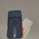 SURITCH for iPhone 16 Pro Max Case with Magnetic Camera Slide Cover and Adjustable Kickstand, Compatible with MagSafe, Shockproof Bumper Case Slim Protective Cover 6.9 Inch, Blue