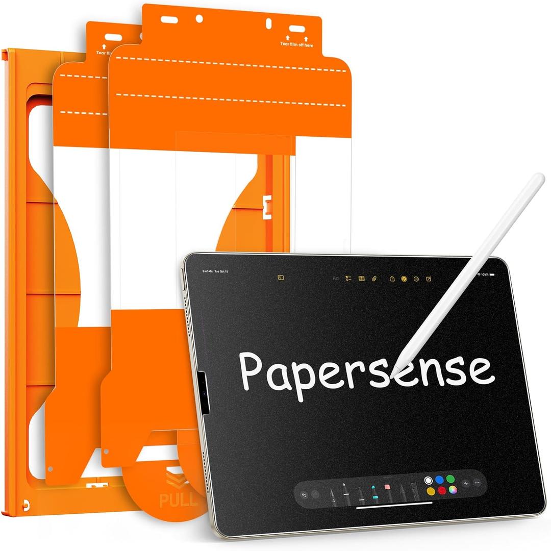OMOTON PAPERSENSE Paper Screen Protector for iPad Air 4/5th Gen 10.9 Inch,2022 &2020, iPad Pro 11 Inch 2022/21/20/18, Matte Layer Glass Film with Easy Dust-free Installation Tray, Anti-glare, 2 Pack