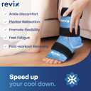 REVIX Ankle Ice Pack Wrap for Foot Pain Relief and Feet Injuries, Reusable Gel Ice Cold Packs for Achilles Tendonitis, Plantar Fasciitis, Sprained Ankles and Heels