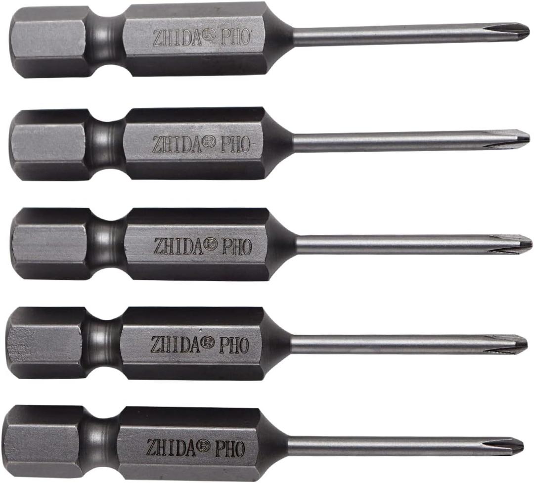 PH0 Screwdriver Bits PHILLIPS 0# Cross Bits Two Inch Long 5 pcs