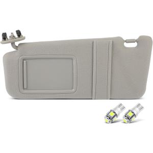 SCITOO Car Sun Visor Assbembly with Mirror Fit for 2007-2011 for Toyota for Camry Gray Without Sunroof(Left Driver Side)