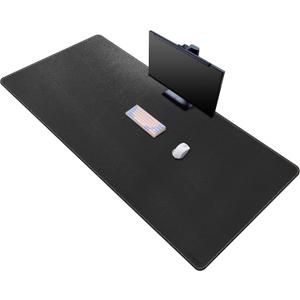 CENNBIE Leather Desk Mat, 63" x 31.4" Extra Large Desk Pad Blotter Protector, Extended Non-Slip Mouse Pad, Waterproof PU Leather Desk Mat on top of desks Large for Office and Home (Black)