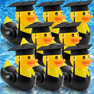 Hungdao 8 Pack Inflatable Ducks 16 Inch Large Inflatable Pool Float Rubber Duck Blow Up Decor for Summer Beach Swimming Party Decoration