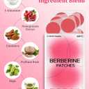 4 x Berberine Patches for Women & Men | Advanced Natural Formulation | with L-Glutamine, Berberine, Cinnamon & Pomegranate | 60 Count-Red | 60 Daily Wear Patches with Berberine, L-Glutamine, Cinnamon and Pomegranate, Easy to Apply at Home, Work or While Traveling