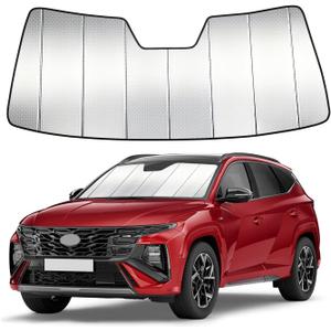 Windshield Sun Shade Custom Fit for Hyundai Tucson 2022-2025 2026, Accordion Folding Thick Window Sunshade Block Heat 99% UV Rays Sun Visor Keep Cooler Car Accessories