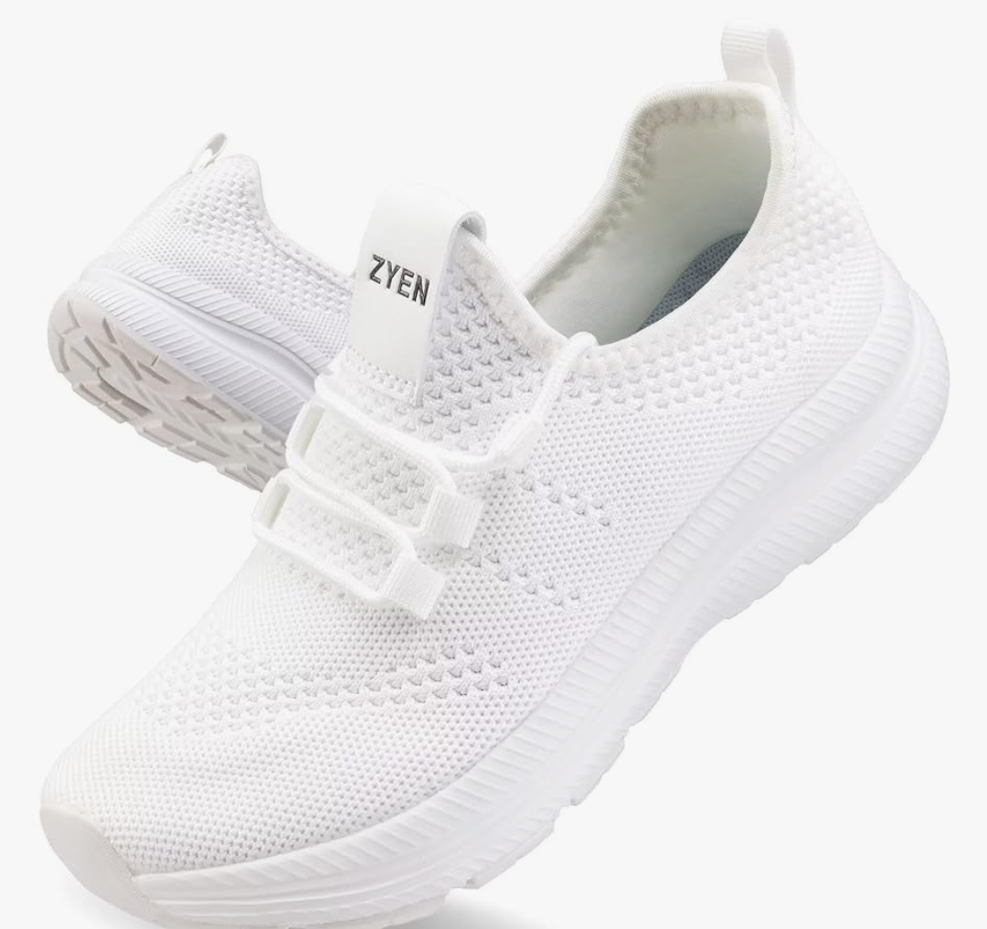 ZYEN Wide Toe Box Shoes Women Non-Slip Ultra Light Running Sneakers Extra Wide Feet Arch Support Walking Shoes Tennis Diabetes Breathable Gym Workouts 6-12 Size 39