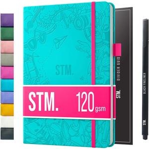 Bullet Dotted Journal Dot Grid Notebook | A5 Daily Journaling Notebooks for Personal Writing, Work, Women | 120gsm Thick Paper, Hard cover, Lay Flat Binding | 5x7 Journals 