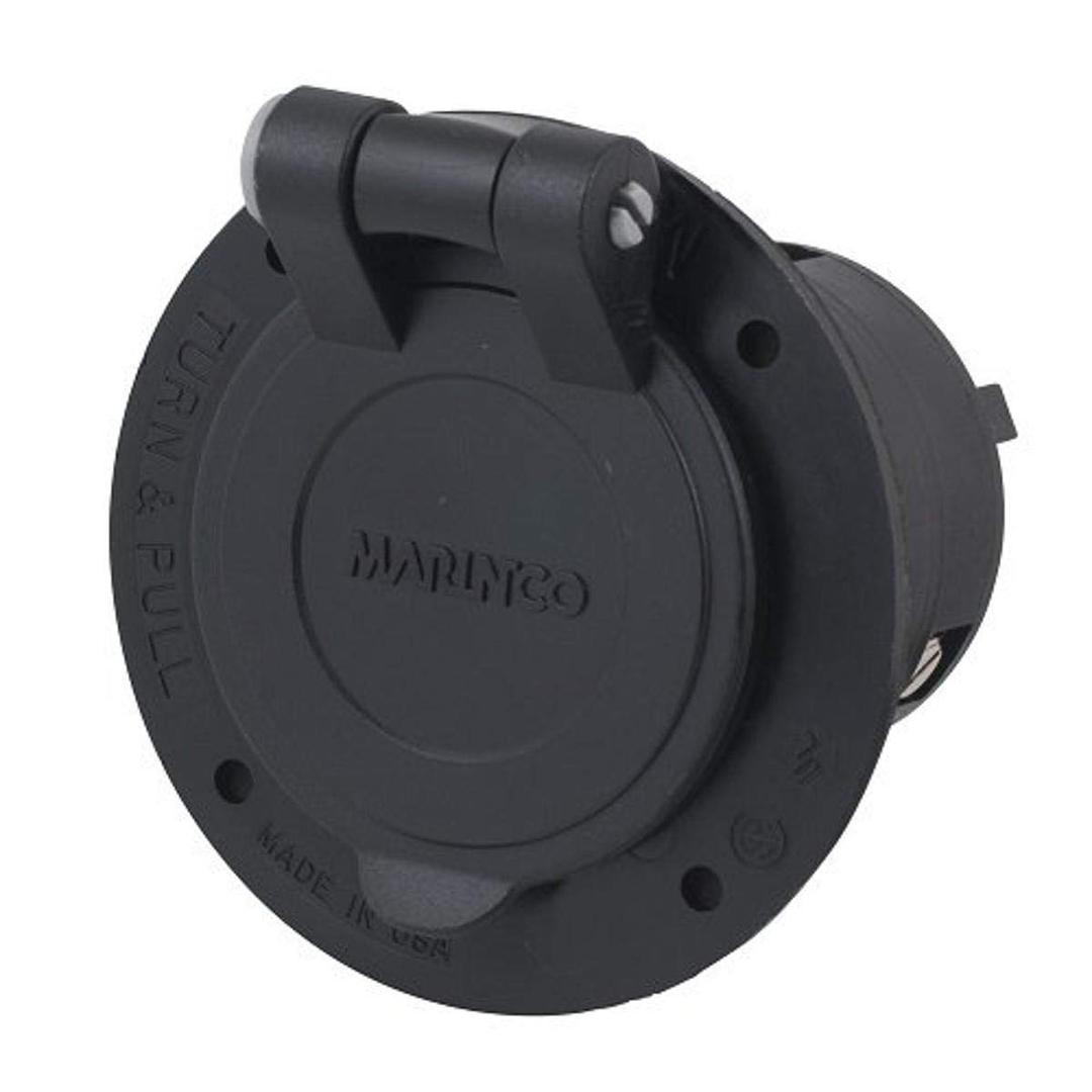 Marinco Power Products CS6375FL.OEM Flanged Inlet with Integral Spring Lid Master/50, 50 Amp, 125V/250V