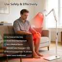 Home Infrared Heating Lamp for Body, 150W High Power Infrared Lamp, Red Light 660nm and Infrared Light 810-1000nm, Adjustable Angle & 3 Brightness Adjustment & 10-90 Minute Timer for Home & Office