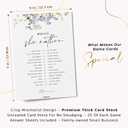 3 x GardenCity Bridal Shower Games Set for 25 Guests - 6 Fun Activities, Double-Sided Cards (Floral)
