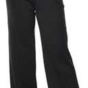 Sunzel Wide Leg Pants Women High Waist Yoga Pants with Pockets Stretch Loose Comfy Casual Lounge Sweatpants (X-Small, Black)