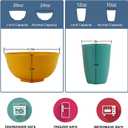 Wrova 40Pack plates and bowls sets for kids - Unbreakable wheat straw dinnerware sets service for 8 - Alternative plastic 40pcs dish sets for kitchen, camping and indoors dinning - (Colorful)
