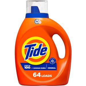 Tide Liquid Laundry Detergent, Original, 64 loads, 84 fl oz, HE Compatible (Packaging May Vary) (84 Fl Oz (Pack of 1))