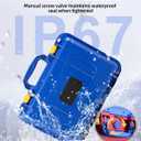 Travel Carrying Case for Nintendo Switch 2 & Accessories, All in One Protective Case, Hard Shell Cases with 12 Game Cards Slots, Waterproof Storage Organizer Box for Dock, Pro Controller-Red&Blue