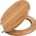 Toilet Seat, Oak Wood, Solid Wood, High Gloss Finish, PIKLiDS (Round)