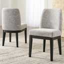 Signature Design by Ashley Burkhaus Traditional Upholstered Dining Chair, Set of 2, Dark Brown, 21"W x 24"D x 36"H