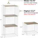 Closet Organizers And Storage Shelf, 3Pack Stackable Closet Storage Bin Basket For Clothes Sweaters With Top Board, Widened Opening, Heightened Height, Large Capacity Sturdy Clothing Storage Organizer