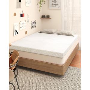 3 Inch Twin XL Mattress Topper, 40D High-Density Memory Foam Mattress Topper Twin Extra Long for Dorm Beds, 320GSM Bamboo Viscose Cover Non-Slip Washable College Bed Topper, Gold