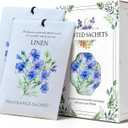 Linen Scented Sachet Bags - 12 Pack Drawer & Closet Freshener, Long Lasting Odor Eliminator for Wardrobes, Cars & Storage, Home Fragrance Air Freshener Sachets