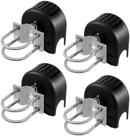 VEVOR Sliding Gate Kit, Rolling Gate Hardware Kit w/U-Shaped Wheel Groove for Cantilever Sliding Gates and Rolling Door, Sliding Gate Rollers 4 Track Wheels w/Cover, Heavy Duty Sliding Roller,Black