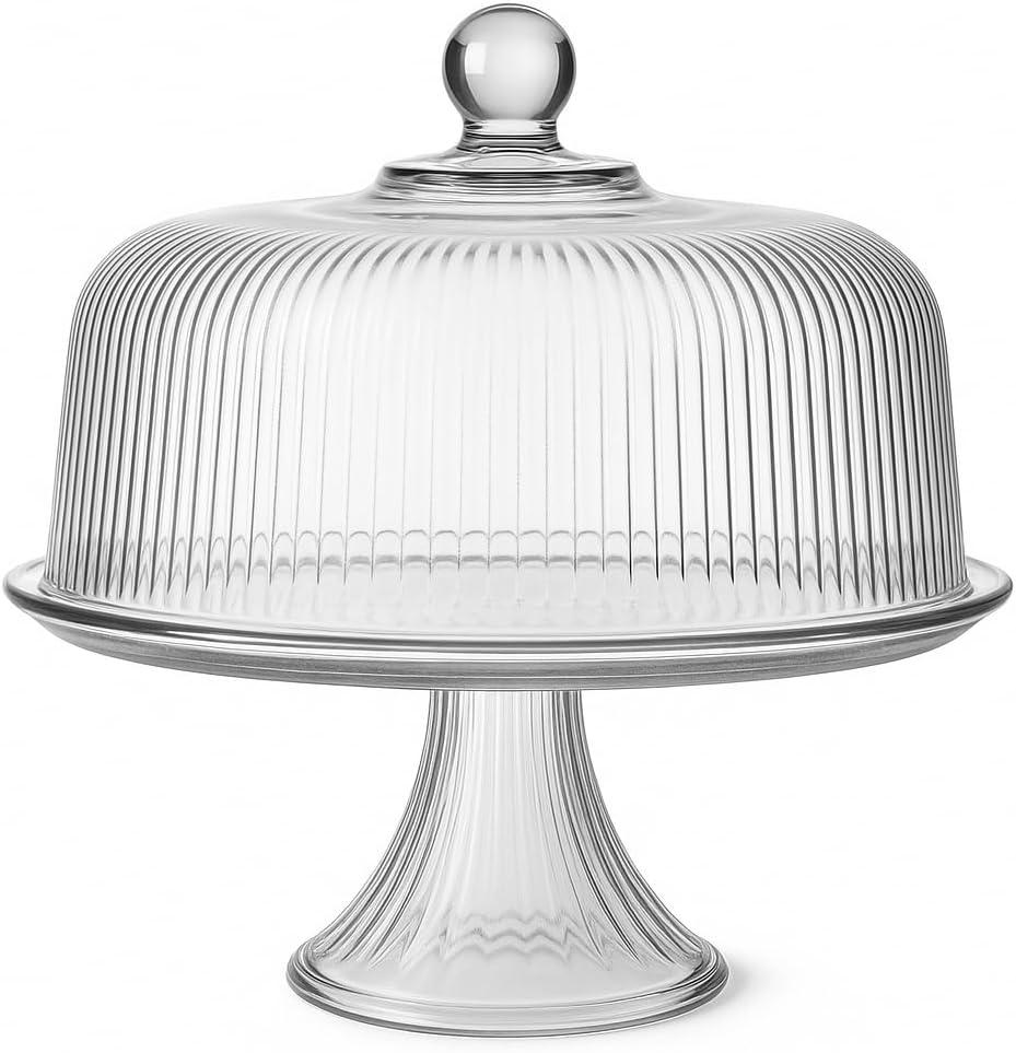 Anchor Hocking Monaco Cake Set, STD, Crystal