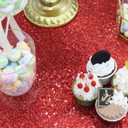 Red Sequin Tablecloth Round 72" Glitter Table Cover Metallic Sequence Table Clothes for Birthday Party Baby Shower Wedding