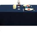 Obstal Rectangle Table Clothes for 8 Foot Rectangle Tables, Oil-Proof Spill-Proof and Water Resistance Tablecloth, Decorative Fabric Table Cover for Outdoor and Indoor Use (Navy Blue, 60 x 120 Inch)