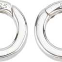 SUNNYCLUE 1 Box 925 Sterling Silver Necklace Ring Clip Spring Gate Rings Spring Clasps Ring Bracelet Necklace Shortener Clasp Carabiner Snap Clip O Rings for Jewelry Making Clasps DIY Craft Supplies