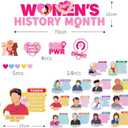 EPARTSWIDE Womens History Month Decorations, Motivational Bulletin Board Decoration Famous Women in History Inspirational Positive Quotes Posters for Classroom