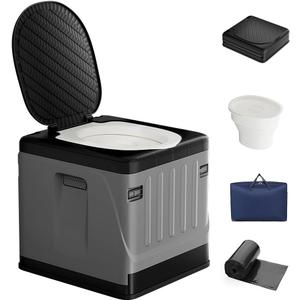 Portable Camping Toilets for Adults - Extra Large Travel Porta Potty with InnerPotty and Carry Bag, 400lbs Load Camp Toilet for Car, Hiking, RV, Beach, Indoor, Outdoor