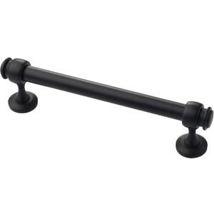 Alzassbg 10 Pack Matt Black Cabinet Pulls, 5 Inch(128mm) Hole Centers Cabinet Handles Kitchen Hardware Straight Bar for Cabinets and Drawer AL3082MB