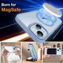 ORETECH Magnetic for iPhone 13 Case, [Compatible with MagSafe] [2 Pcs 9H Screen Protectors] [15 FT Military Grade Drop Protection] Transparent Back Shockproof Bumper Thin Cover - Sierra Blue