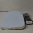 Topotdor Outdoor Chair Cushions for Patio Furniture, Waterproof Patio Chair Cushions Set of 2, Indoor/Outdoor Round Corner Chair Seat Cushion with Ties, 17"x16"x2", Cream