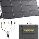MARBERO 200W Portable Solar Panel for Power Station & DC Devices 200 Watt Foldable Solar Charger >23% High Efficiency IP68 Waterproof Compatible with Solar Generator for Camping RV Outdoor Cloudy