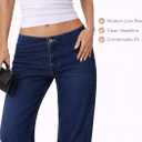 Low Rise Baggy Jeans for Women Wide Leg Denim Pants (XL)
