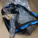 PLUSINNO Floating Fishing Net for Steelhead, Salmon, Fly, Kayak, Catfish, Bass, Trout Fishing, Rubber Coated Landing Net for Easy Catch & Release, Compact & Foldable for Easy Transportation & Storage (19.7"/50cm Hoop Size length 1.35M Blue (Telescopic Pole))