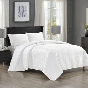 Pointehaven Heavy-Weight Reversible Quilt Sets (Taupe, Twin/Twin XL)