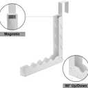 Over The Door Hooks Hanger Fit Up to 1 3/4 Inch Optimal, Foldable Over The Door Clothes Drying Rack for Laundry Bathroom Bedroom (White 2 Pack)
