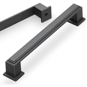 10 Pack 5 Inch(128mm) Hole Center Matte Dark Gunmetal Gray Modern Cabinet Pulls Kitchen Cabinet Handles Kitchen Cabinet Hardware Timeless Drawer Pulls for Dresser Cupboard Wardrobe, Gray(5x10)
