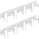 VAEHOLD Hat and Coat Wall Mount Rack - Hooks for Robes, Bags, Keys, and Towels - Bathroom Towel Hanger Organizer (White, T Shape 5 Hooks 2 Pack)