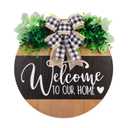 Interchangeable Welcome Sign for Front Door with 4 Seasonal Wreaths and 14 Changeable Icons, Farmhouse Front Porch Dcor, Front Door Decoration, Seasonal Rustic Wooden Wall Sign home dcor (7wood)