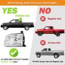 WEELMOTO Headlights Compatible with 2000-2004 Tundra (Double Cab Models ONLY), Headlight For 2001 2002 2003 2004 Sequoia Replacement Automotive Headlamp Chrome Housing Amber Reflector with Bulbs