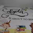JOYMEMO Storybook Baby Shower Backdrop - A New Chapter is About to Begin Baby Shower Decorations, Storybook Theme Forest Animal Party Supplies