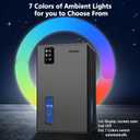 NineSky Dehumidifier, 1000 sq.ft Dehumidifiers for Home with 95oz Large Water Tank,Quiet Dehumidifier with 7-Color Ambient Light & Auto Shut Off, Dehumidifier for Basement, Bedroom, Bathroom (Grey)