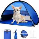 Beach Sun Shelters, Instant Sun Shade Canopy Head PopUp Canopy Automatic Shade Tent for Camping, Portable Windproof Waterproof with Mobile Phone Stand with Tent Nails, with Breathable Mesh, 80cm (Blue-Breathable-31.5in)
