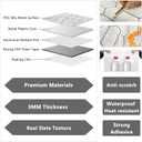 Vamos Tile Long Hexagon Peel and Stick Backsplash Tile - 10 Sheets Stick on Backsplash for Kitchen and Bathroom 12.4 x 12 Inch Beige Slate Look PVC Self Adhesive Mosaic Wall Tiles