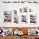 11x17 Picture Frame, Display Pictures 8x12 with Mat or 11x17 Without Mat, Wall Hanging Photo Frame, Natural, 1 Pack